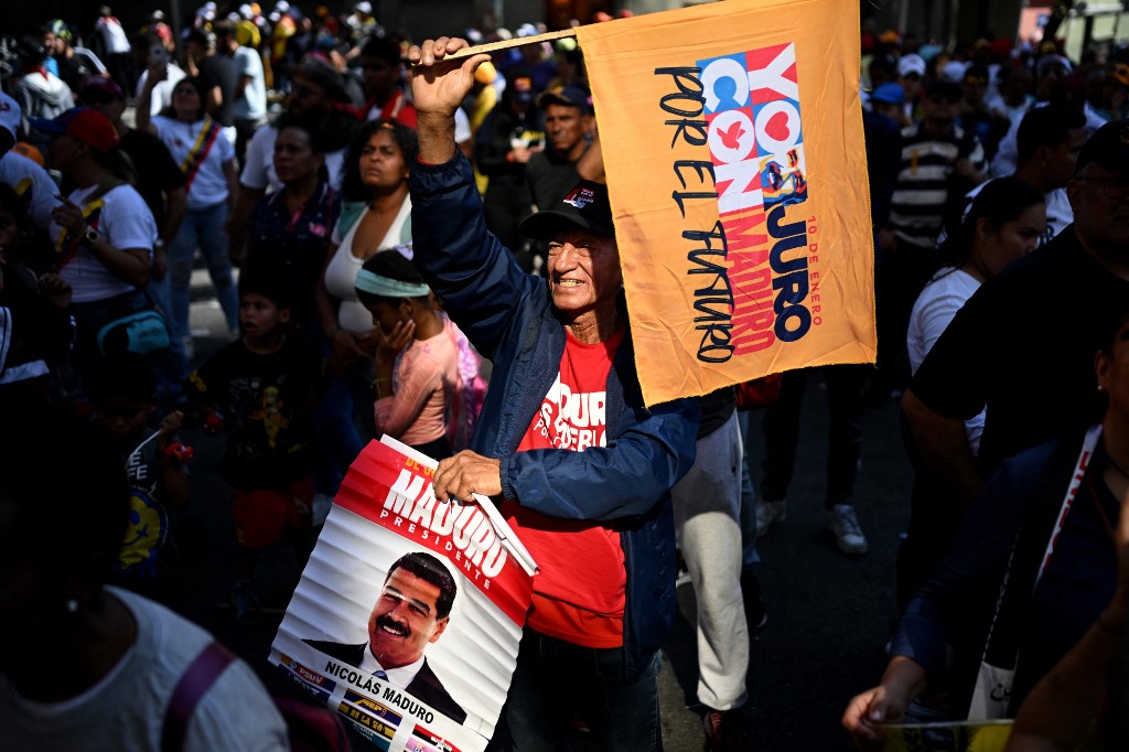 VENEZUELA-INAUGURATION-MADURO-SUPPORTERS