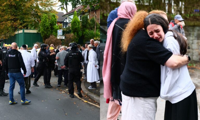 Dos personas asesinadas y tres heridas tras ataque frente a una sinagoga en Mánchester, durante la festividad judía de Yom Kipur