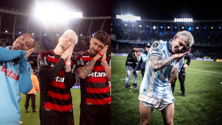 “A dormir que ya es tarde”: la chicana de tres uruguayos del Flamengo al futbolista de Racing Gastón Martirena