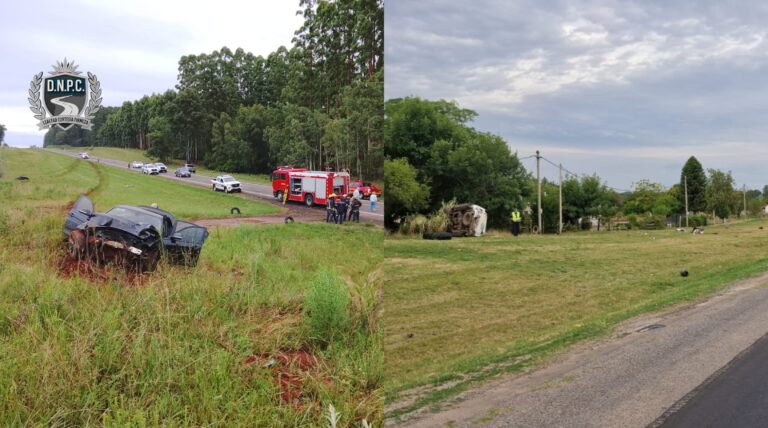 Tres personas murieron en dos accidentes de tránsito ocurridos en rutas de Rivera y Soriano
