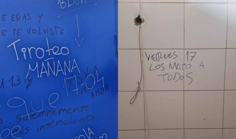 Nuevos casos de amenazas de tiroteos en liceos; hallaron pintadas en baños de centros educativos de Artigas y Salto